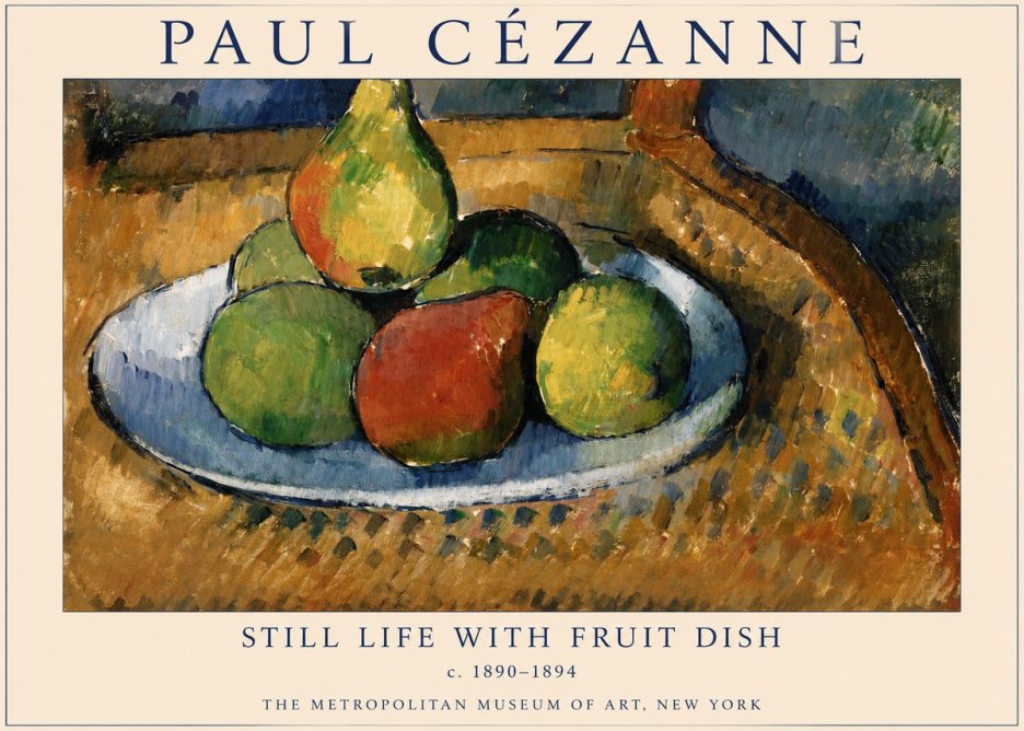 Paul Cézanne Still Life with Fruit Dish No1 - Poster