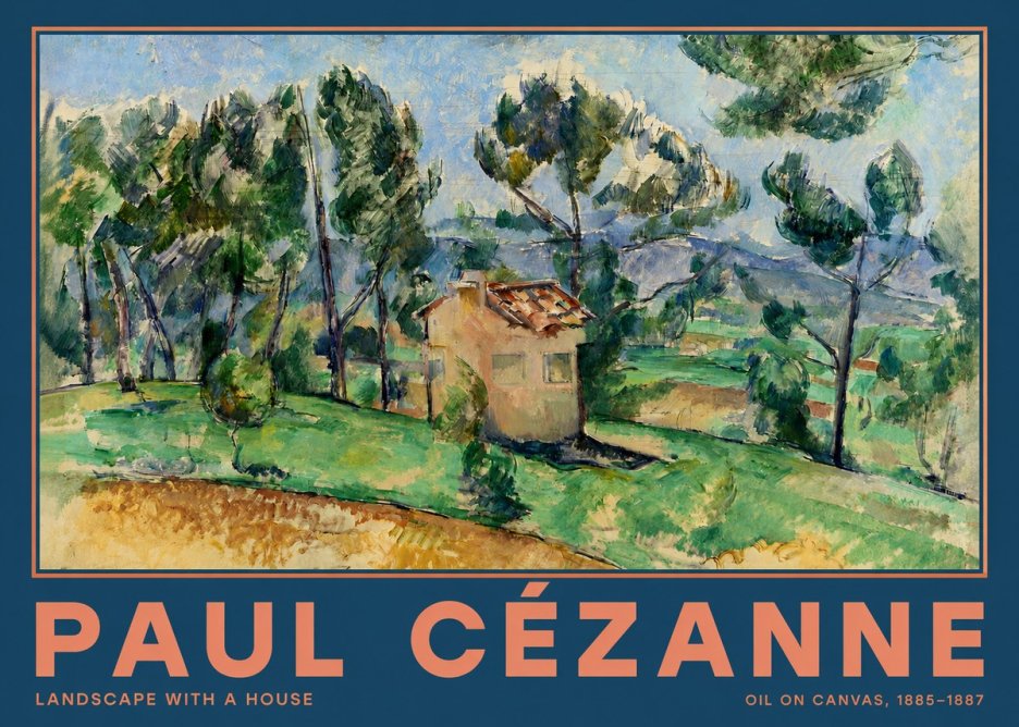 Paul Cézanne Landscape with a House No2 - Poster