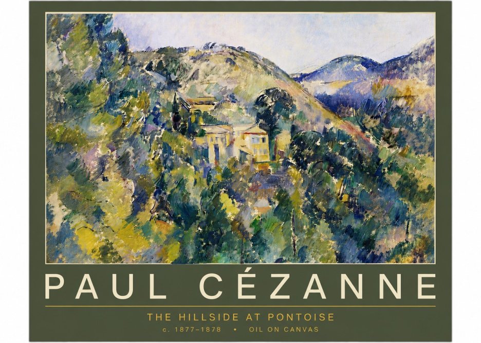 Paul Cézanne The Hillside at Pontoise No6 - Poster