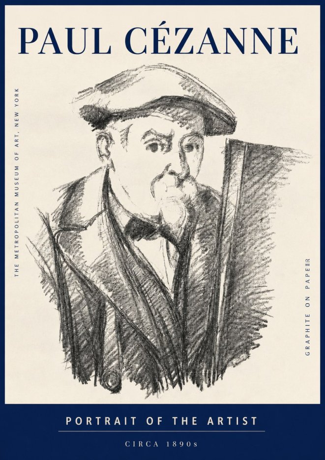 Paul Cézanne Portrait of the Artist III No3 - Poster