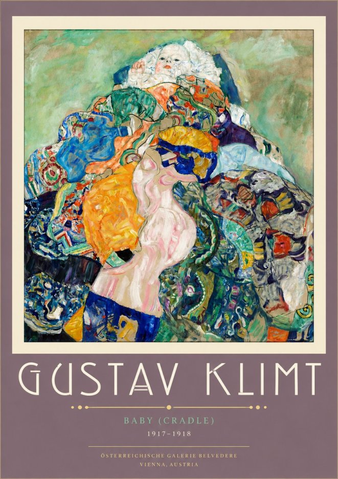 Klimt Baby (Cradle) No5 - Poster