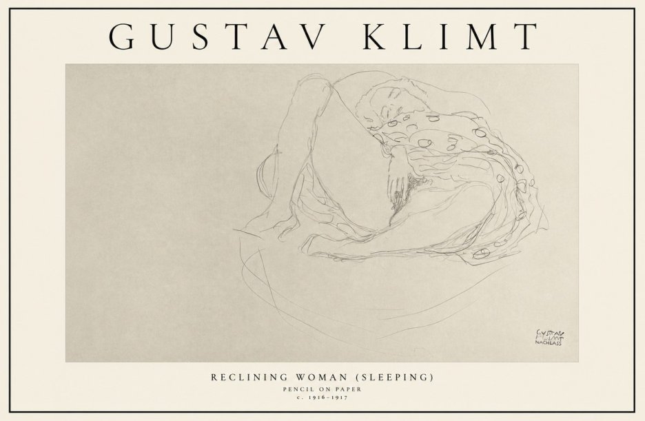 Klimt Reclining Woman (Sleeping) II No1 - Poster