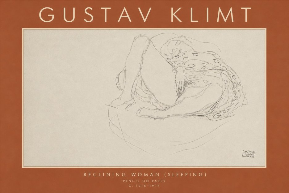 Klimt Reclining Woman (Sleeping) II No4 - Poster