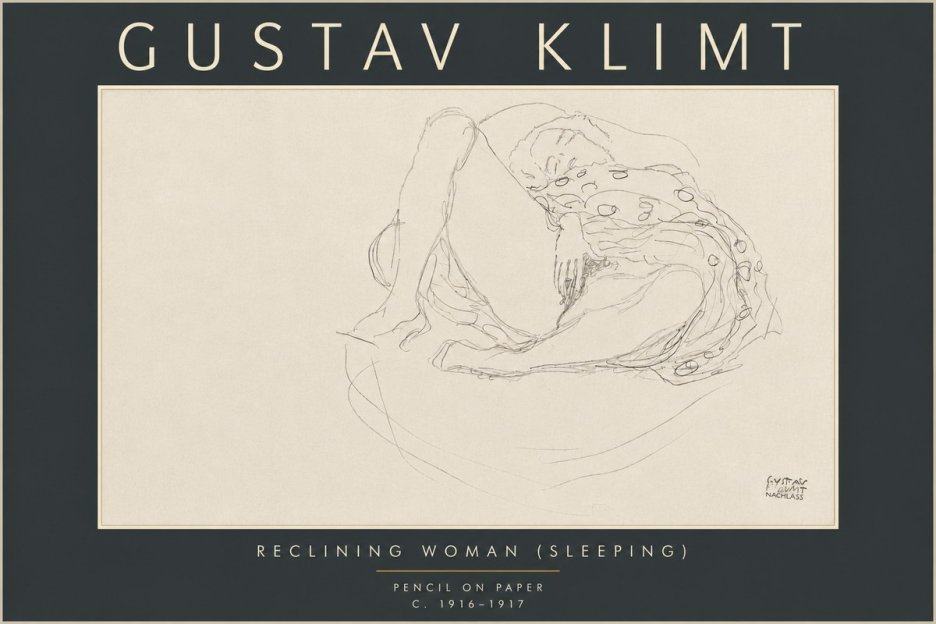 Klimt Reclining Woman (Sleeping) II No6 - Poster