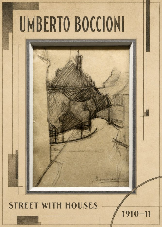 Umberto Boccioni Street with Houses No5 - Poster