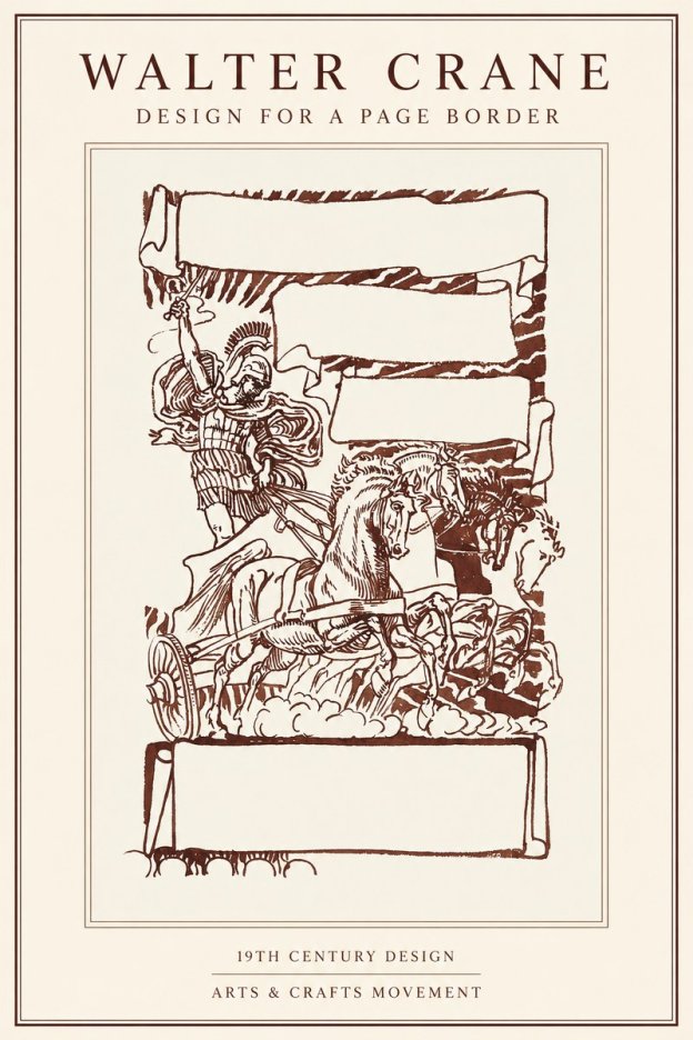 Walter Crane Design for a Page Border No1 - Poster