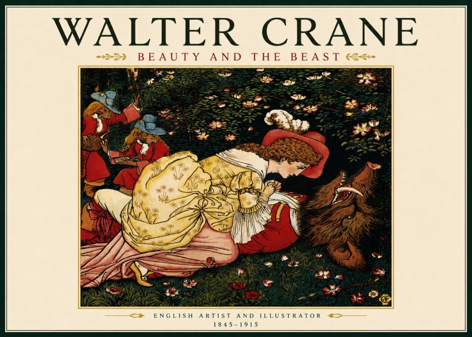 Walter Crane Beauty and the Beast No3 - Poster