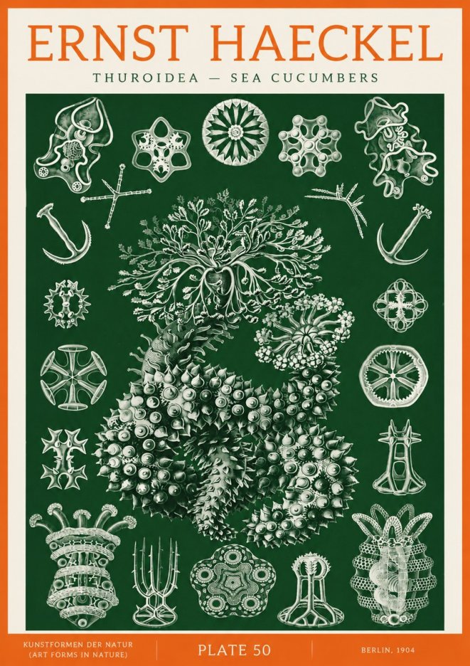 Ernst Haeckel Thuroidea - Sea Organisms No3 - Poster