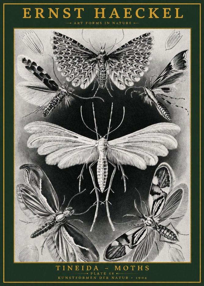 Ernst Haeckel Tineida - Moths No2 - Poster