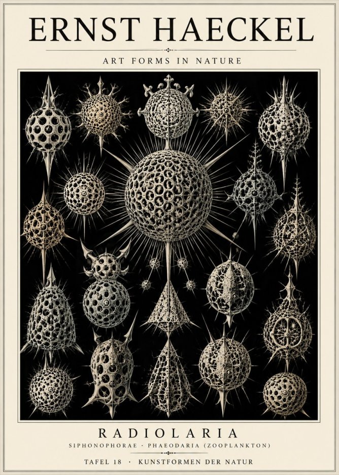 Ernst Haeckel Radiolaria No6 - Poster
