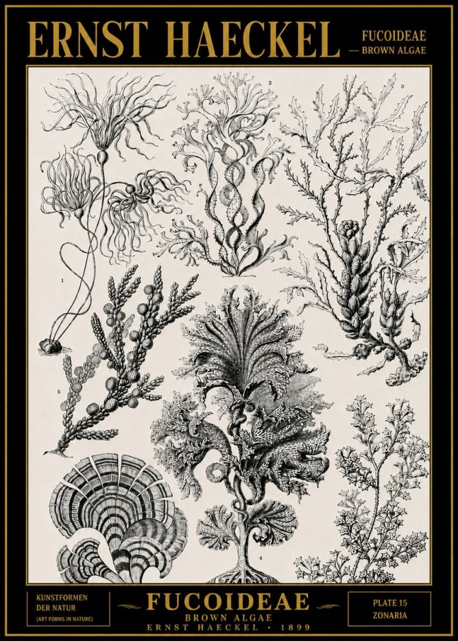 Ernst Haeckel Fucoideae - Brown Algae No4 - Poster