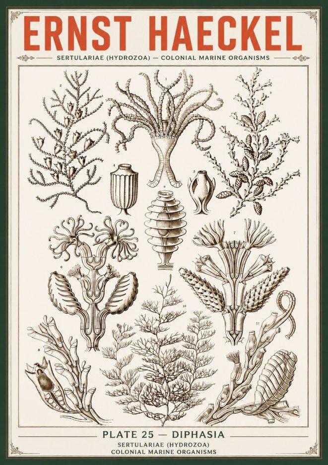 Ernst Haeckel Sertulariidae No6 - Poster