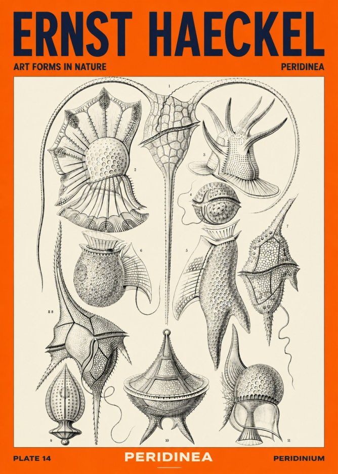 Ernst Haeckel Peridinea No4 - Poster
