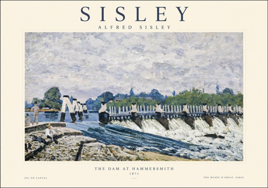 Sisley The Dam at Hammersmith No1 - Poster