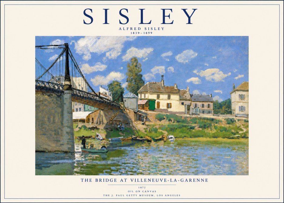 Sisley The Bridge at Villeneuve-la-garenne IV No5 - Poster