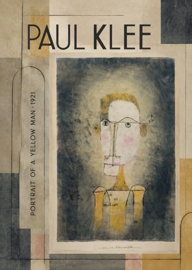 Paul Klee Portrait of a Yellow Man No3 - Poster