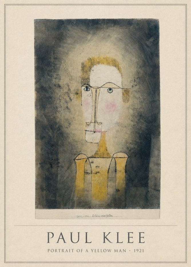 Paul Klee Portrait of a Yellow Man No4 - Poster