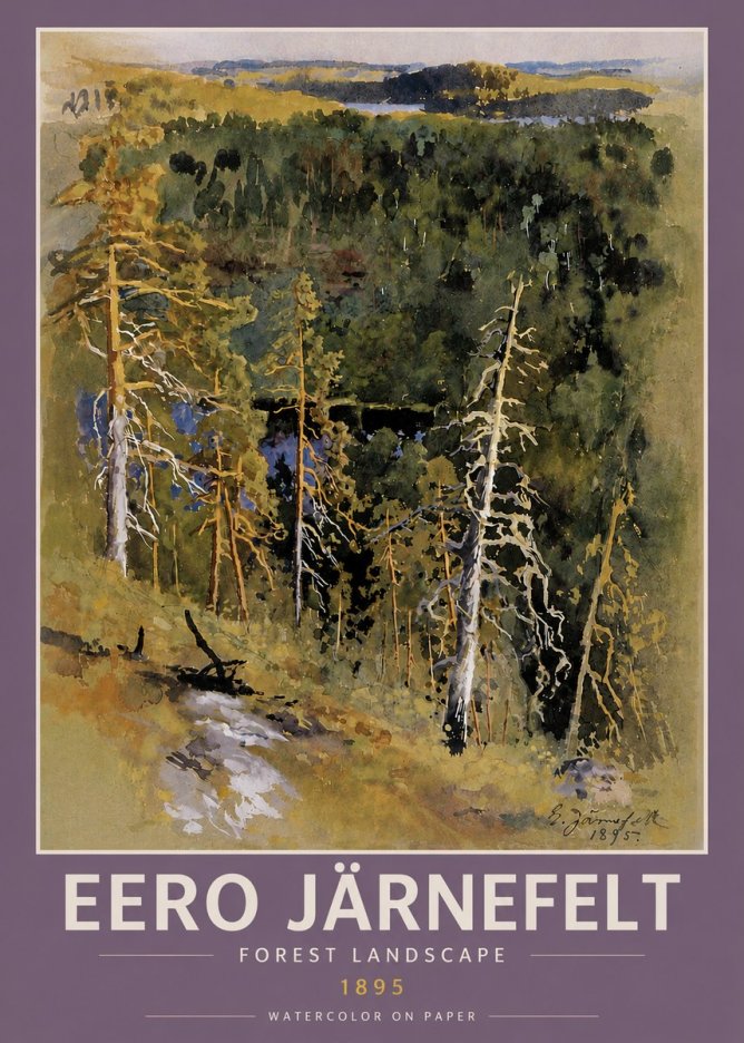 Eero Järnefelt Forest Landscape II No4 - Poster