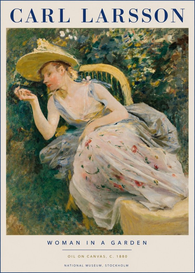 Carl Larsson Woman in a Garden No3 - Poster