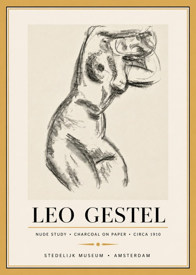 Leo Gestel Study of a Female Nude No5 - Poster