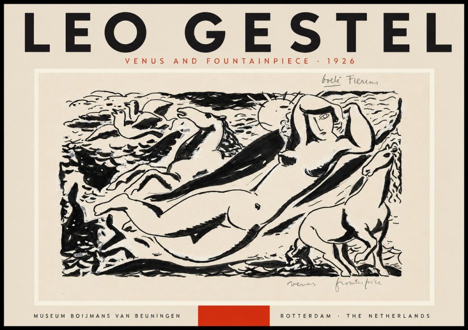 Leo Gestel Venus and Fountainpiece No3 - Poster