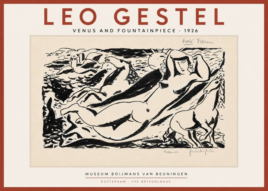 Leo Gestel Venus and Fountainpiece No4 - Poster