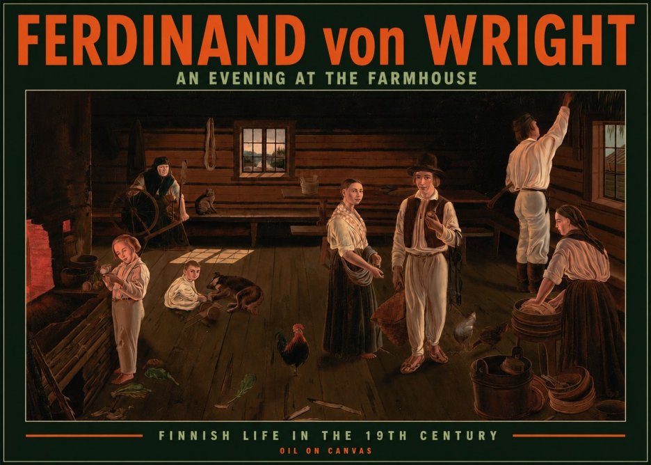Ferdinand von Wright An Evening at the Farmhouse No2 - Poster