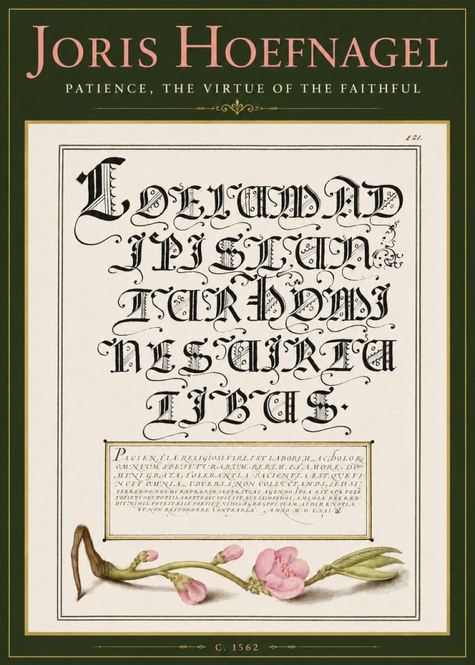 Joris Hoefnagel Calligraphic Alphabet from a Book of Lettering No5 - Poster