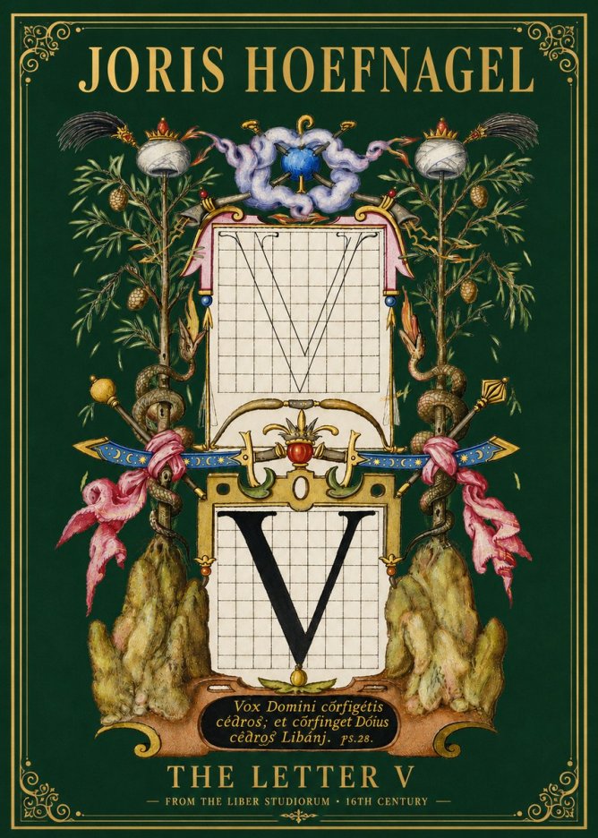 Joris Hoefnagel The Letter V No5 - Poster