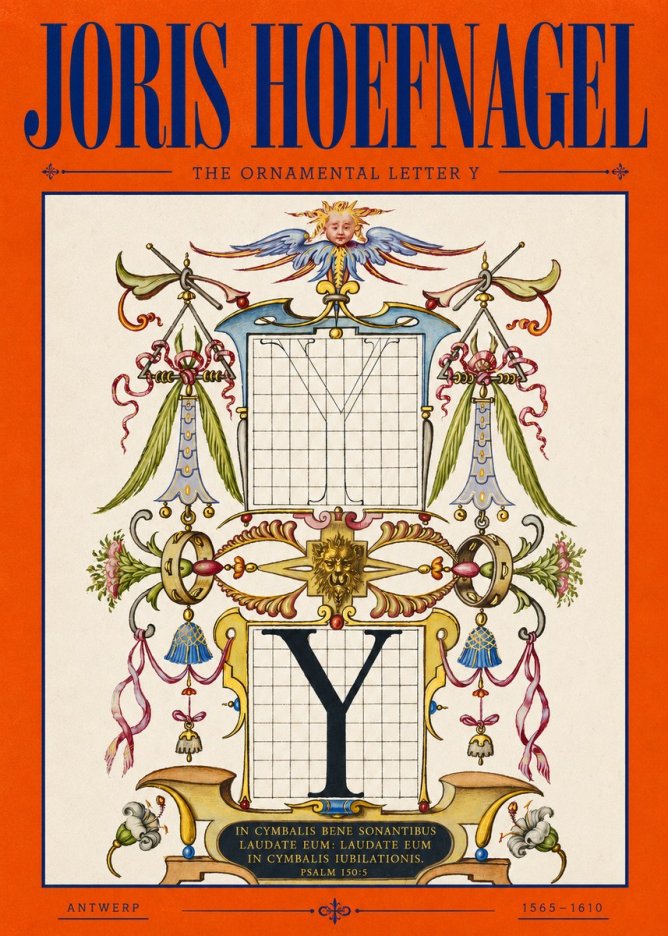 Joris Hoefnagel The Ornamental Letter Y No2 - Poster
