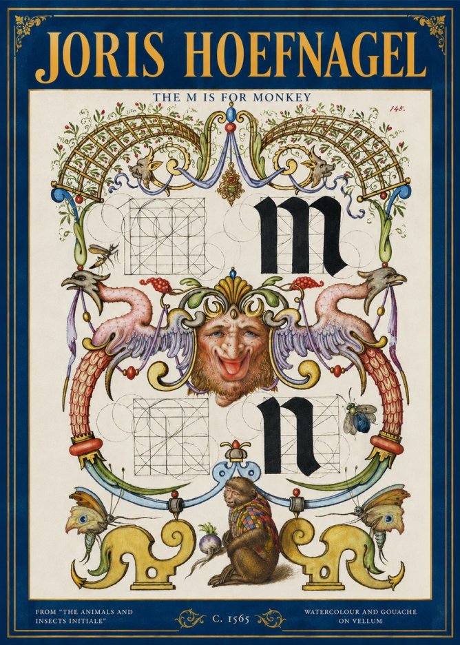 Joris Hoefnagel Grotesques and Ornaments No4 - Poster