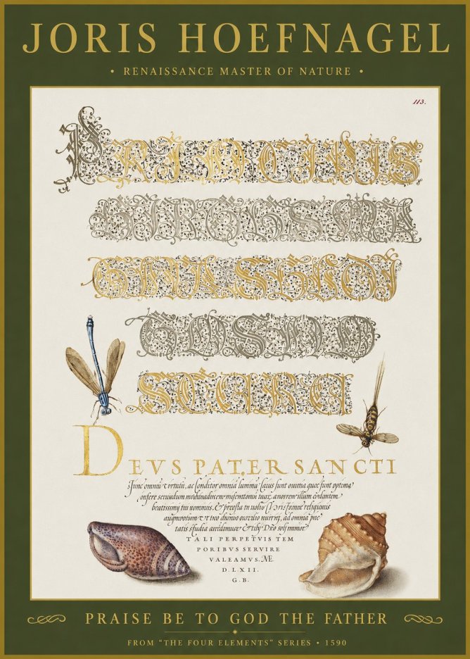 Joris Hoefnagel Praise Be to God the Father No1 - Poster