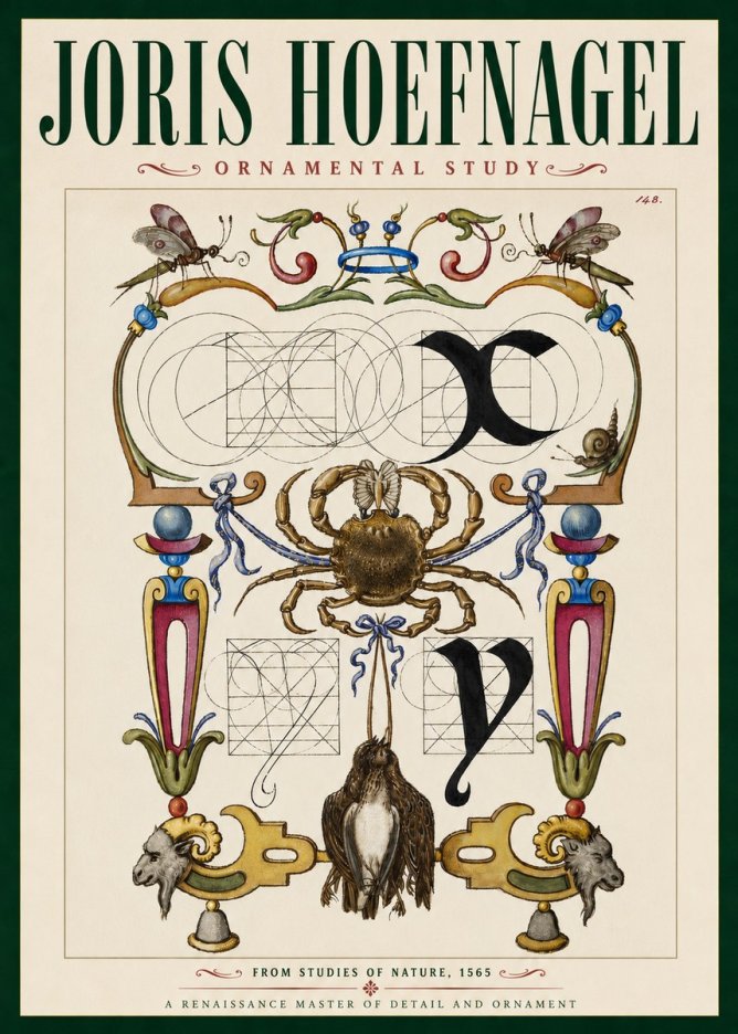 Joris Hoefnagel Ornamental Study II No4 - Poster