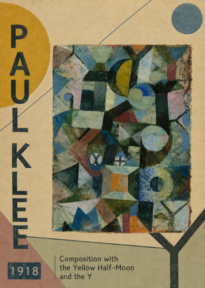 Paul Klee Composition with the Yellow Half-moon and the Y No3 - Poster