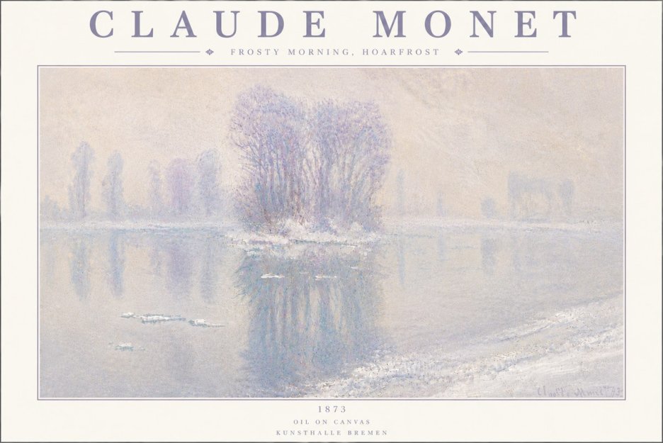 Monet Frosty Morning, Hoarfrost No6 - Poster