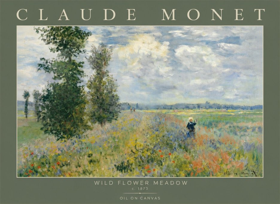 Monet Wild Flower Meadow No2 - Poster