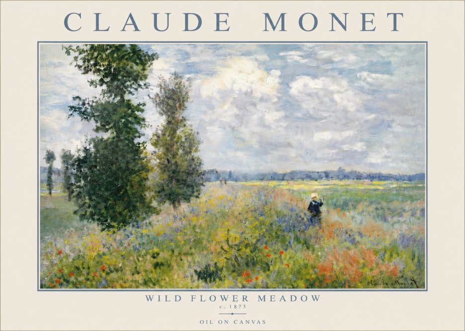 Monet Wild Flower Meadow No5 - Poster