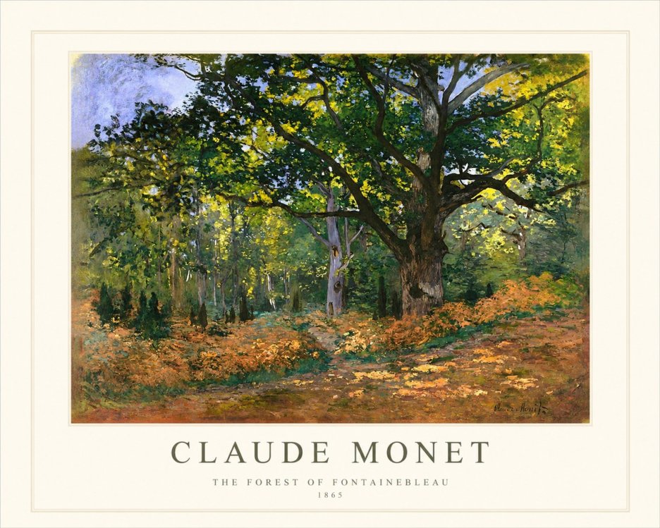 Monet The Forest of Fontainebleau No1 - Poster