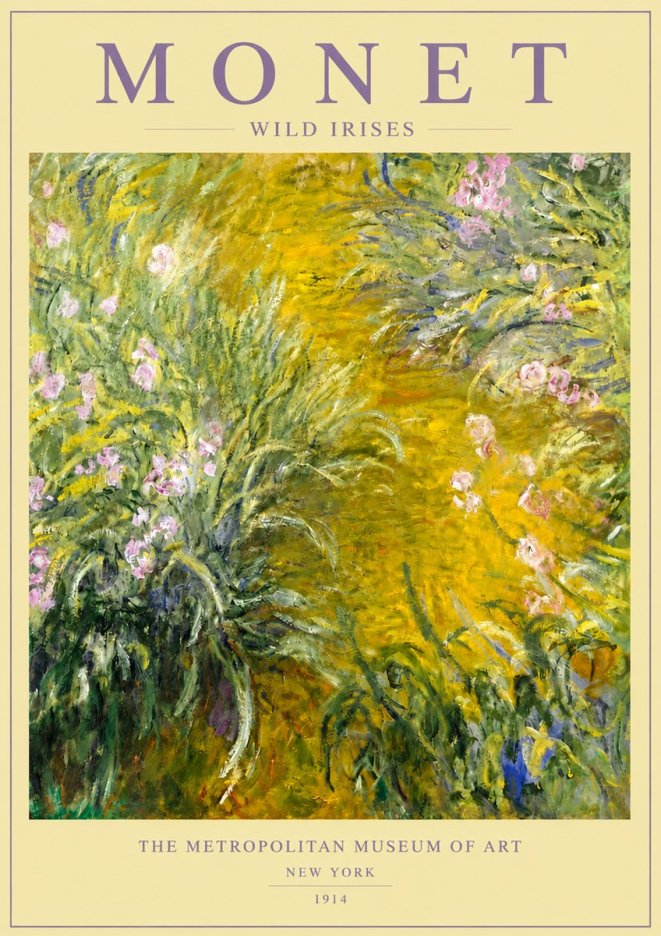 Monet Wild Irises No4 - Poster