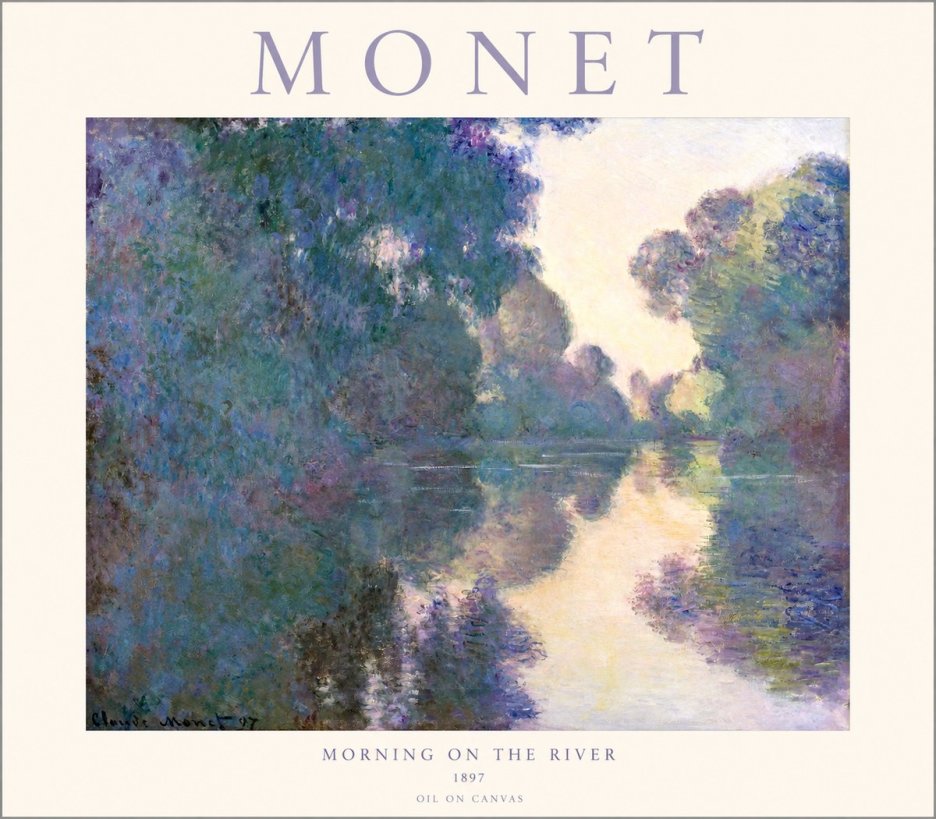 Monet Morning on the River No1 - Poster