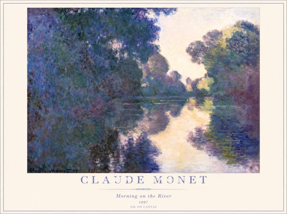 Monet Morning on the River No3 - Poster