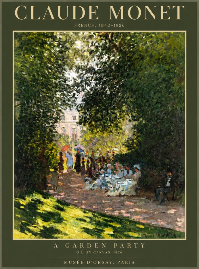 Monet A Garden Party No5 - Poster