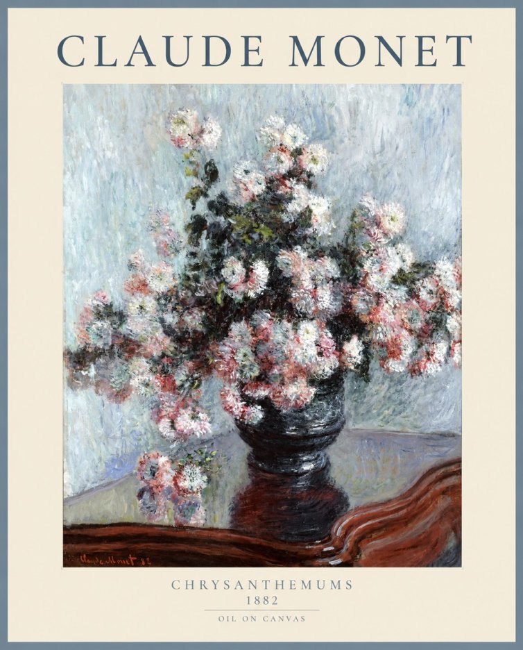 Monet Chrysanthemums No1 - Poster