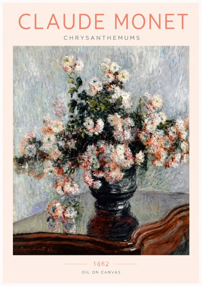 Monet Chrysanthemums No4 - Poster