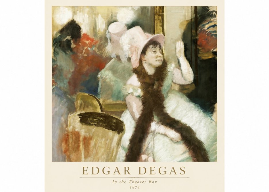 Edgar Degas In the Theater Box No1 - Poster