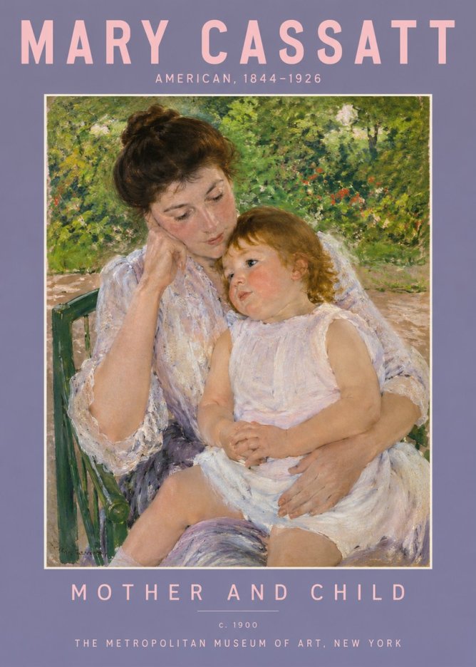 Mary Cassatt Mother and Child I No2 - Poster