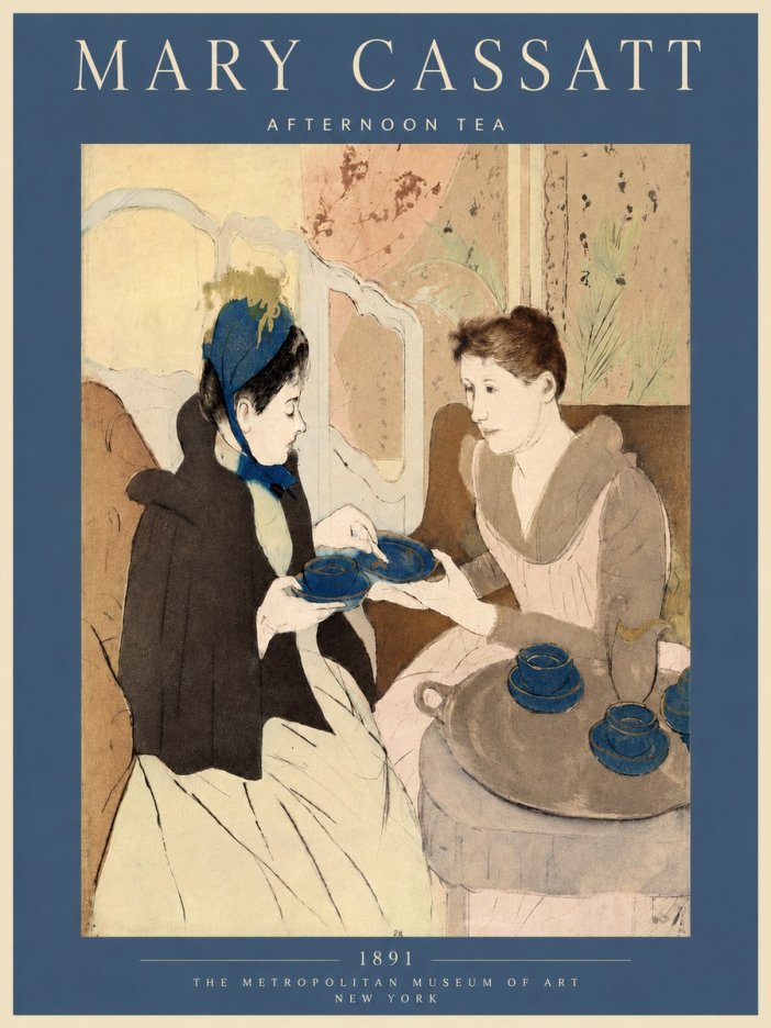 Mary Cassatt Afternoon Tea No5 - Poster