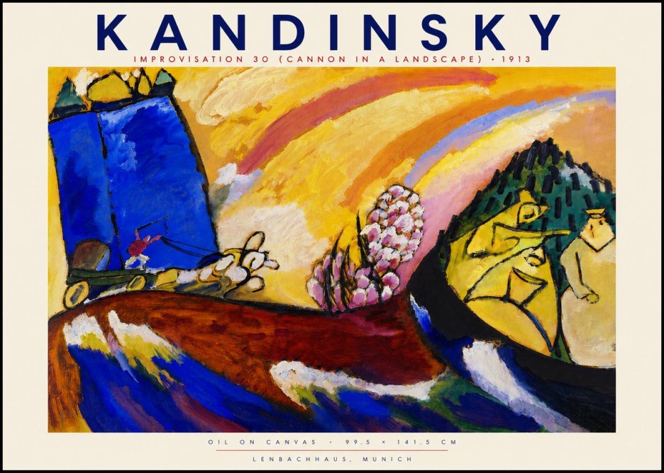 Kandinsky Improvisation 30 (Cannon in a Landscape) No3 - Poster