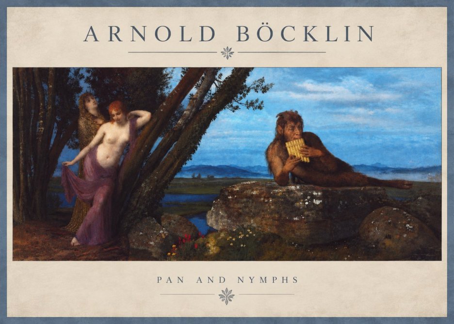Arnold Böcklin Pan and Nymphs No4 - Poster