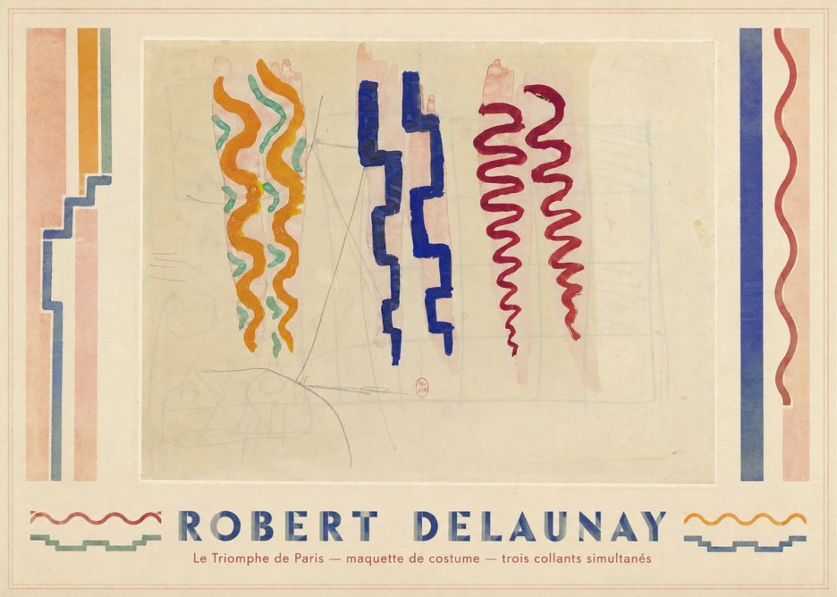 Robert Delaunay Le Triomphe De Paris — Maquette De Costume — Trois Collants Simultanés No1 - Poster